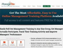 Tablet Screenshot of manageelitetraining.com